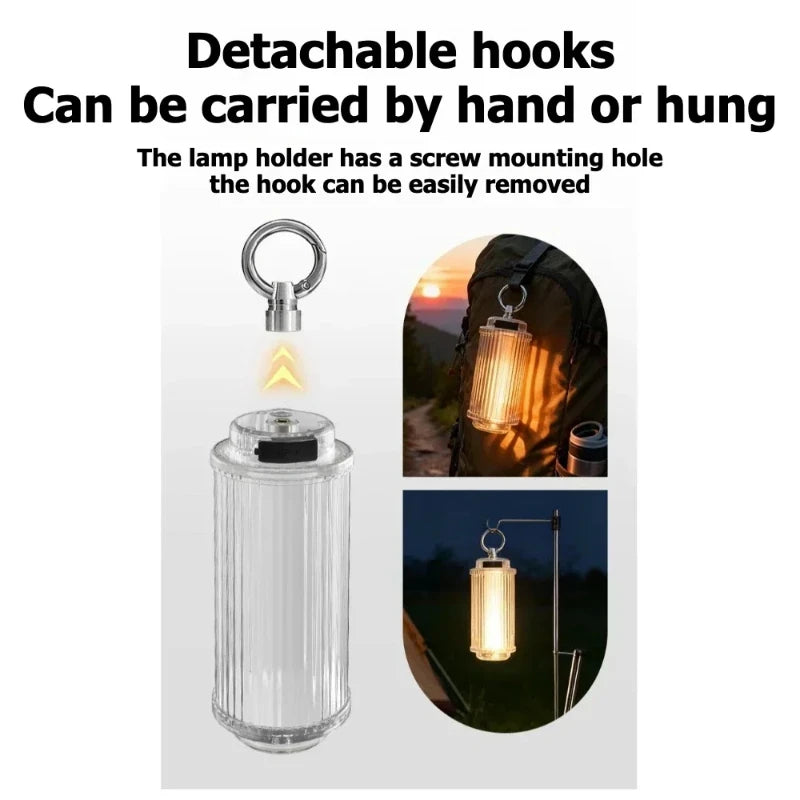 Light Type-c Rechargeable Camping Lanterns Outdoor Tent Lamp Powerful Mini LED Flashlights Camp Light