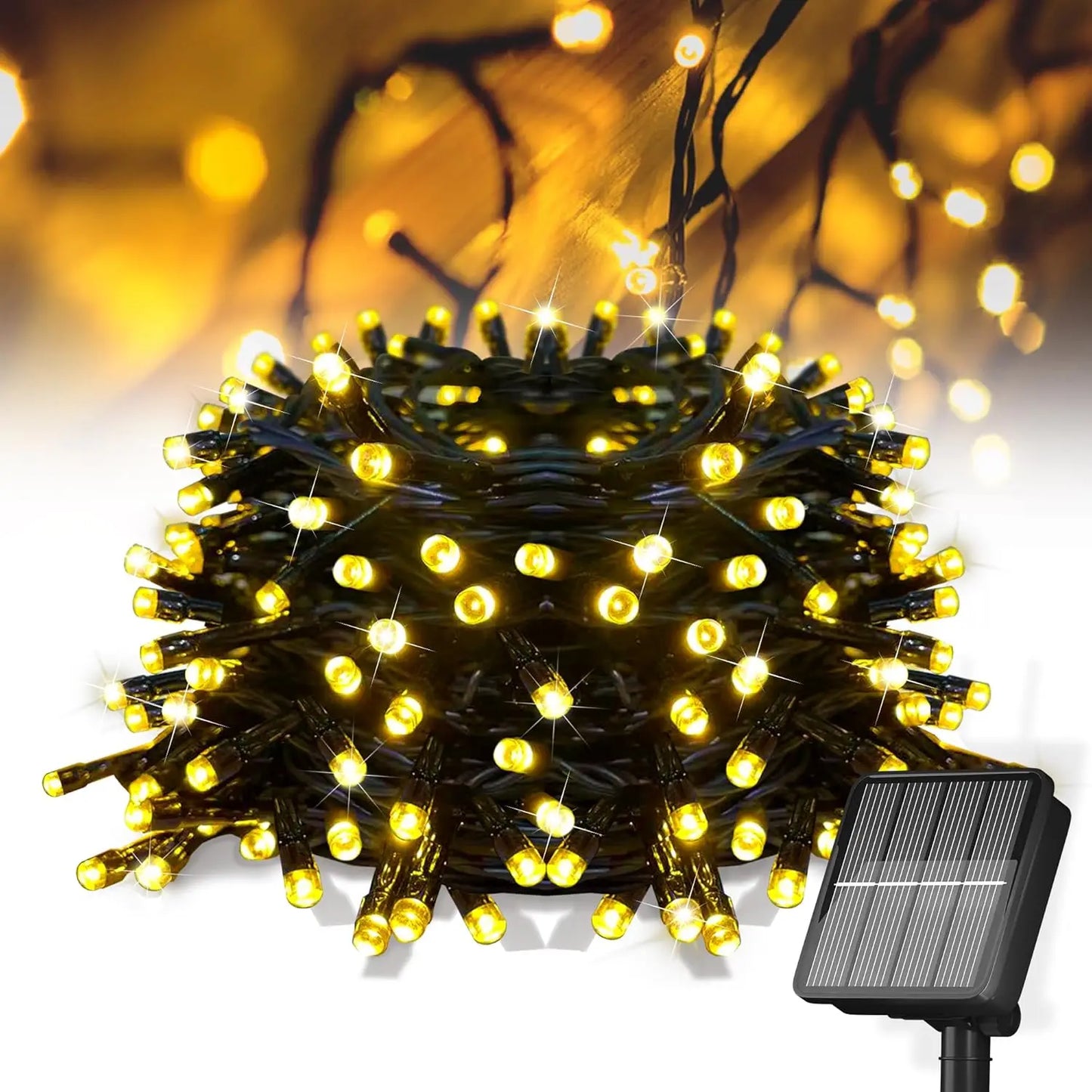 LED Solar String Lights 300/200 LED 8 Modes Solar Powered Xmas Outdoor Garden Lights Waterproof Starry Christmas Fairy Lights