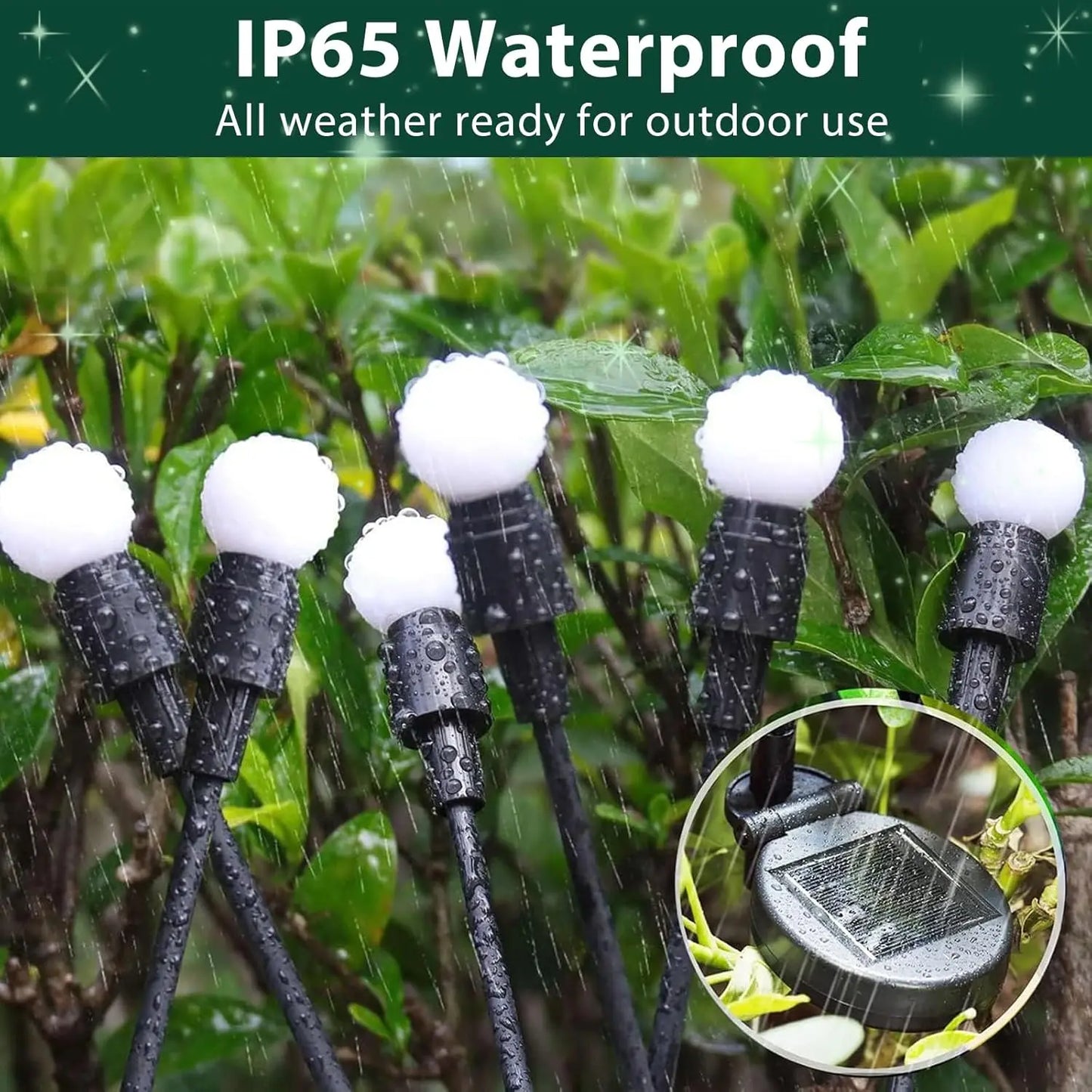 8pcs Outdoor Lights Solar Lawn Lamp Garden Lamp LED Wind-driven Firefly Ground Plug Lamp for Garden Lawn Landscape Holiday Light