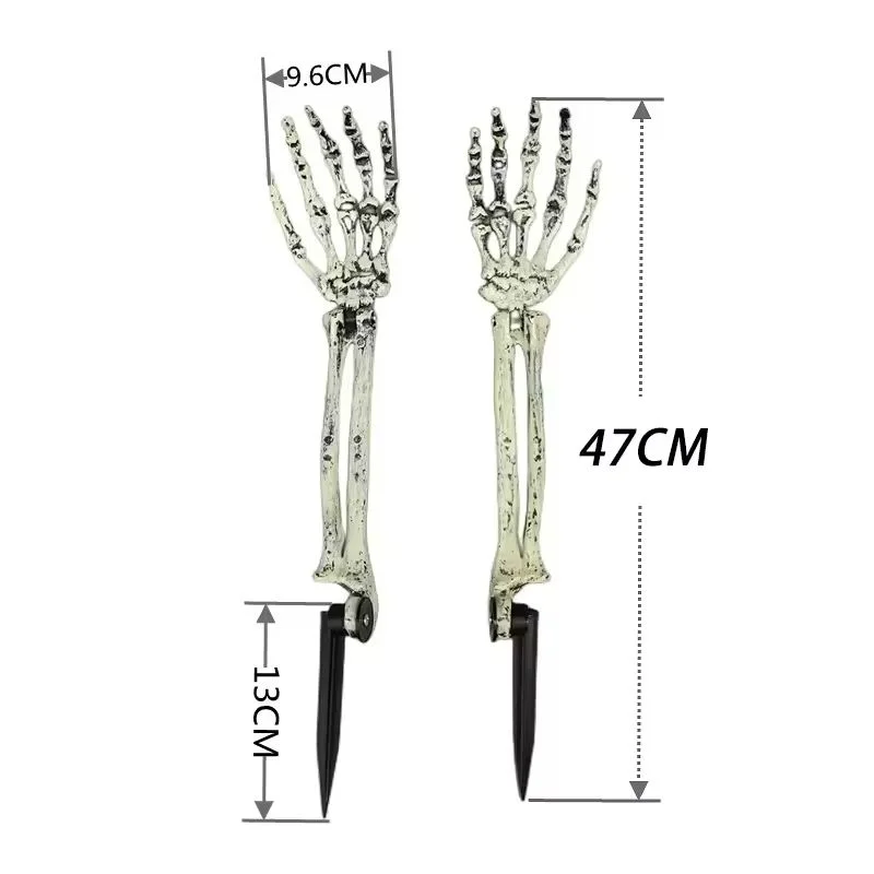 2PC Halloween Solar Garden Lights Outdoor Waterproof Ghost Hand LED Stake Lights Horror Atmosphere Decoration Lamp  For Festival