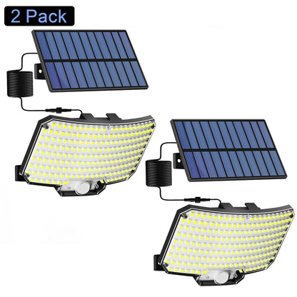 234-LED Solar Security Light Motion IR Sensors & IP65 Weatherproof Auto Dusk-to-Dawn for Garages Garden Parties & Emergency