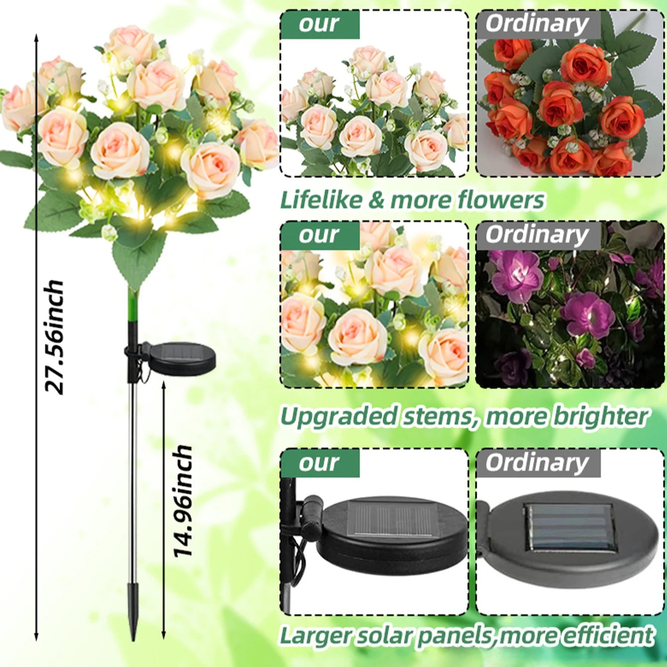 Bouquet Garden Lawn Yard Decoration Path Decor  Home Decoration Accessories Fake Plants Plant Pot Artificial Flowers Outdoor