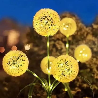 Solar Lights Outdoor Garden Decor,Solar Garden Lights Decorative Dandelion with LED Waterproof Solar Lights Outdoor for Yard
