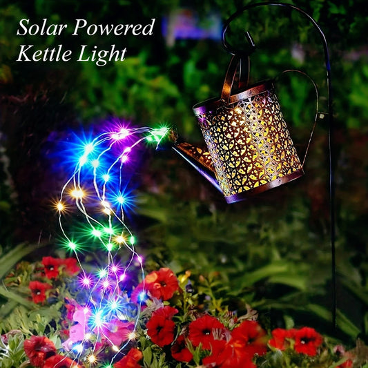 Solar Watering Can with Lights Outdoor Solar Garden Lights Decro Solar Lights Waterproof Hanging Lantern for Yard Patio
