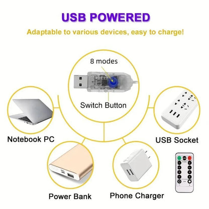 Waterproof String Light Solar Christmas Decorations 2M Led Waterfall Tree Fairy LampCamping Holiday Lights