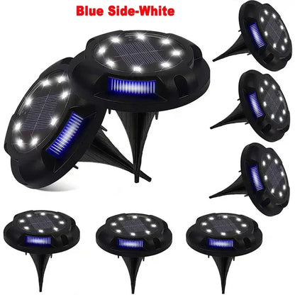 12LED Solar Power Disk Light Outdoor Garden Solar Underground Light Deck Light Spotlight Buried Solar Led Lamp Garden Decor