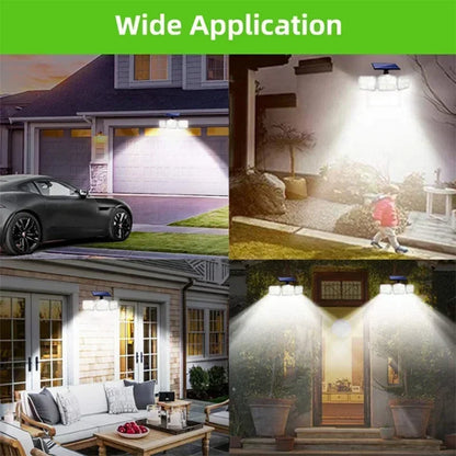 Solar Wall Light 138LED Motion Sensor Lights 3 Modes Waterproof Street Lamp Outdoor Lamps