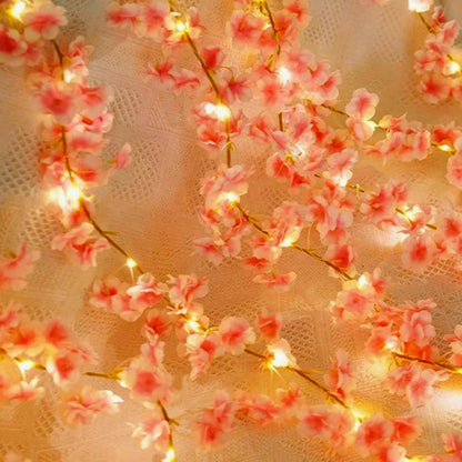 Artificial Sakura Flowers Vine for Wedding Decoration Garden Arch Home Room Decor Party Bridal Fake Silk Outdoor Ornament