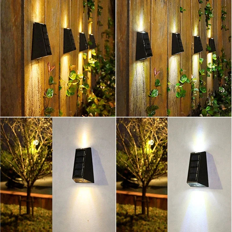 Solar Wall Light Garden Up and Down Lamp Control Solar LED Garden Light Outdoor Waterproof Decoration Staircase Fence Solar Lamp