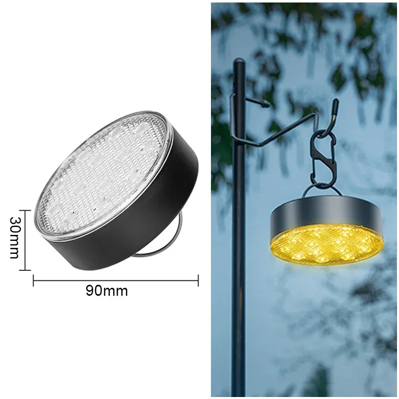 Outdoor LED Solar Lamp Rechargeable USB Portable Hanging Lamp Home Emergency Hiking Tent Multi-function Lighting Camping Lights