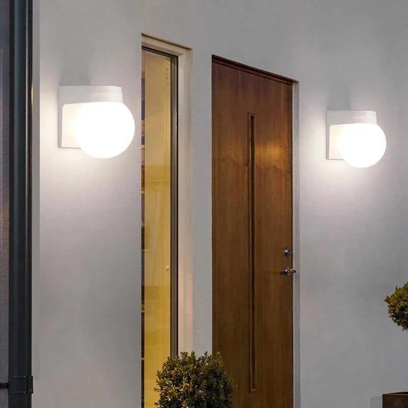 LED Outdoor Waterproof  PC Wall Lamp IP55 Wall Light Porch Garden Light Indoor Home Bedroom Living Room Decoration Lighting Lamp