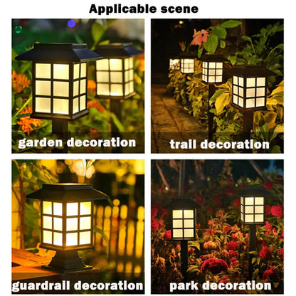 Outdoor Waterproof Solar Lights LED Solar Garden Lighting Courtyard Lawn Decorative Light Landscape Flower Pot Corridor Lantern