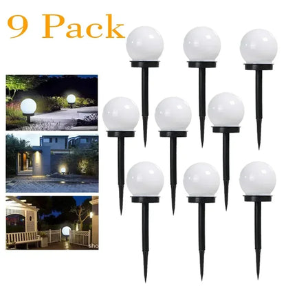 1/3/9PC Solar Powered LED Bulb Lamp Energy Light Waterproof Outdoor Garden Light Street Solar Panel Ball Lights Lawn Yard Lamp