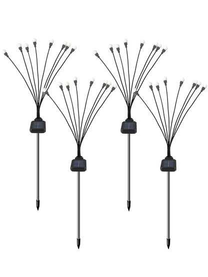 1/2 PCS Solar Garden Firefly Lights Outdoor Waterproof Starburst Swing Decorative Lamps for Path Yard Patio Pathway Landscape