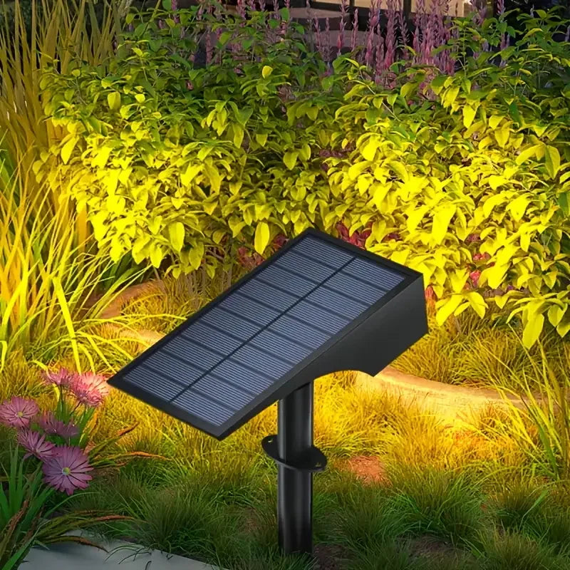Solar 74 LED Lawn Light 1500mAh 3 Color Temperature Option, with Light Sensor for Uplighting Trees Statues 2/4/6pcs Solar Lamp