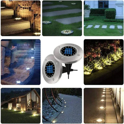 Solar Ground Lights 4/2/1Pack Outdoor Waterproof，8/20LED In-Ground Landscape Lighting for Garden Pathway Yard Driveway Decor