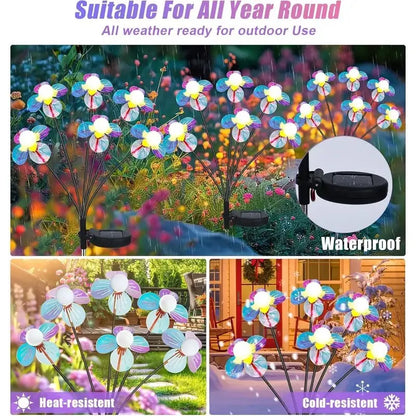 1PC Solar Firefly Flower LED Lights,Outdoor Waterproof 2 Modes Decoration Lamp,Landscape Lighting For Garden,Lawn,Patio,Pathway