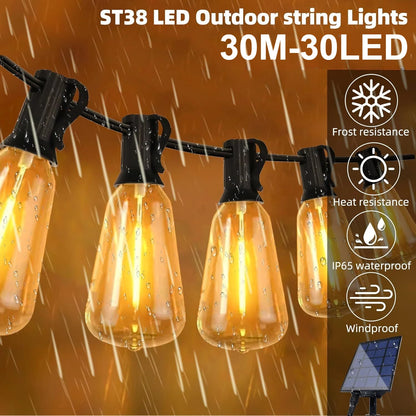 Solar Powered Fairy Light 30 LED Version Shatterproof Design Auto Dusk To Dawn Operation Garden Patio Party Christmas Decoration