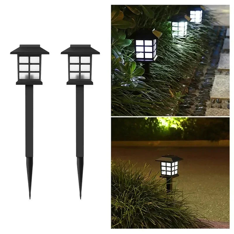 2 Pack Solar Pathway Light Outdoor Solar Lamp Waterproof Landscape Lighting for Garden Yard Patio Walkway Driveway Camping Decor