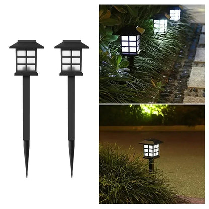 2 Pack Solar Pathway Light Outdoor Solar Lamp Waterproof Landscape Lighting for Garden Yard Patio Walkway Driveway Camping Decor